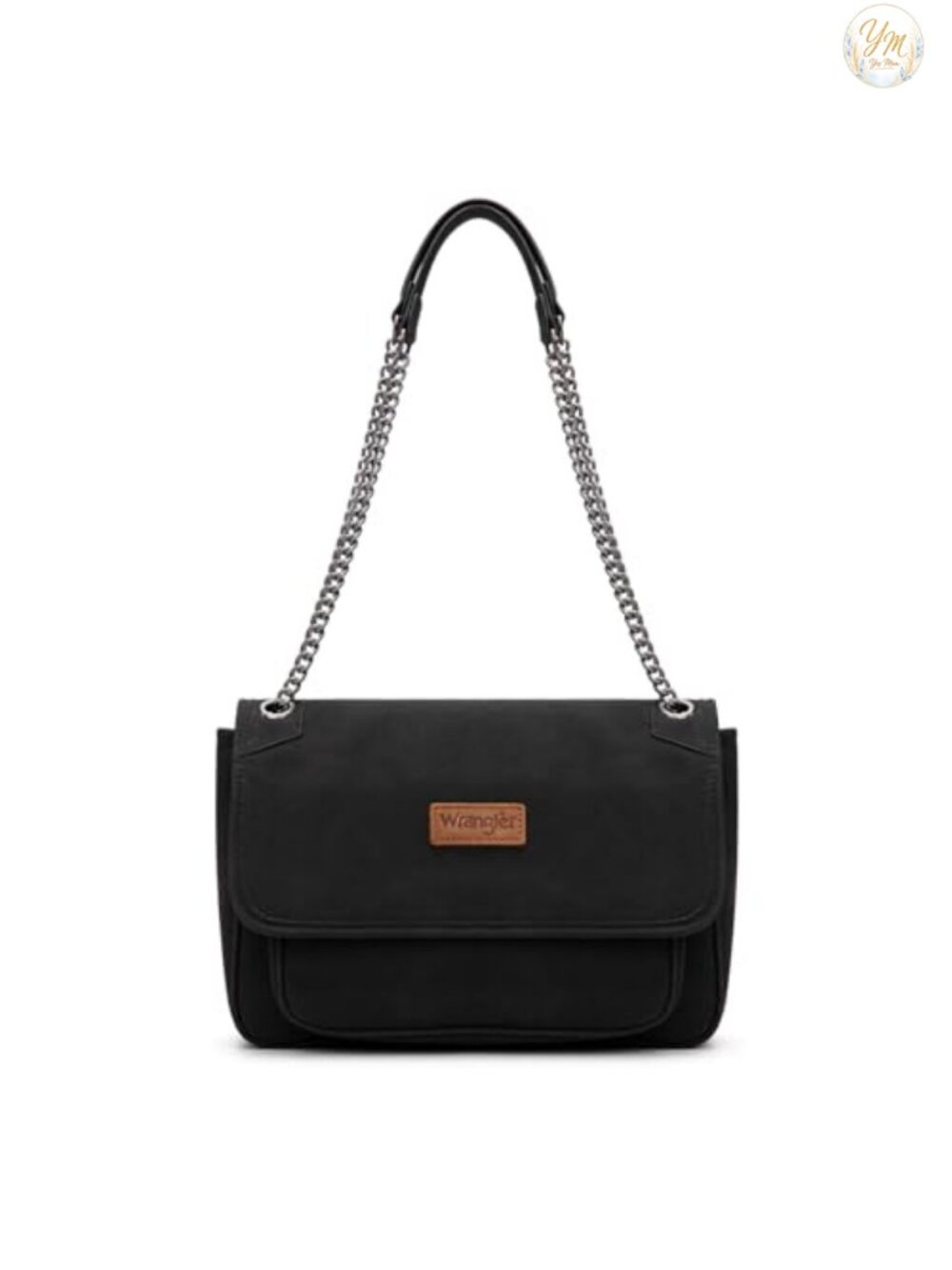 Faux Suede Crossbody Shoulder Bag Chain Strap Flap Purse